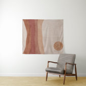 ミニマル自然リストーン抽象芸術ランドスケープ タペストリー (インサイチュ(横))