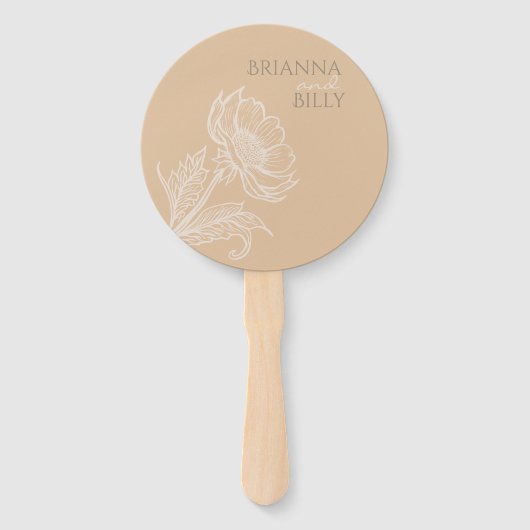 ミニマル自然結婚フローラのファン ハンドファン (裏面)