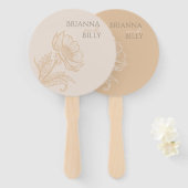 ミニマル自然結婚フローラのファン ハンドファン (正面&裏面)