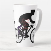 ミニマル自転車アート カフェラテマグ (右アングル)