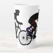 ミニマル自転車アート カフェラテマグ (正面)