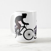 ミニマル自転車アート コーヒーマグカップ (正面左)