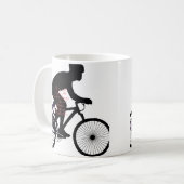 ミニマル自転車アート コーヒーマグカップ (正面左)