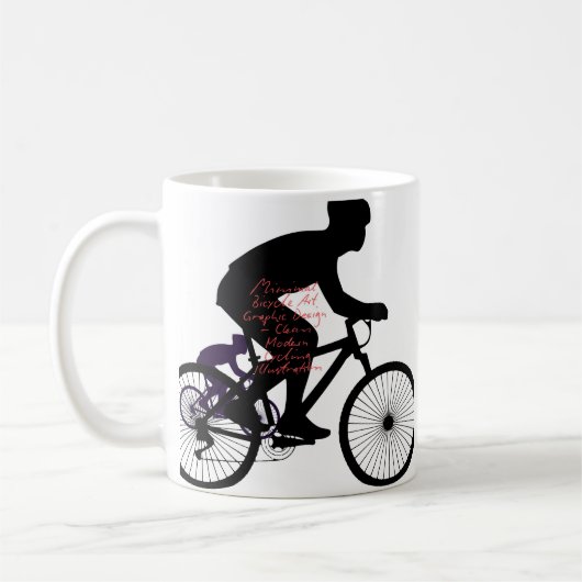 ミニマル自転車アート コーヒーマグカップ (左)