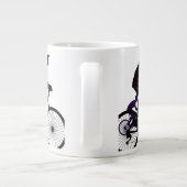 ミニマル自転車アート ジャンボコーヒーマグカップ (裏面)