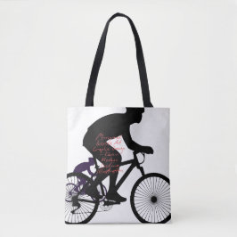 ミニマル自転車アート - トートバッグ