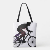 ミニマル自転車アート - トートバッグ (裏面)