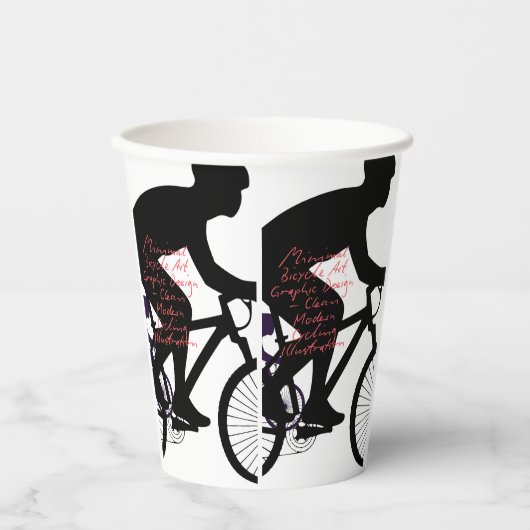 ミニマル自転車アート 紙コップ (正面)