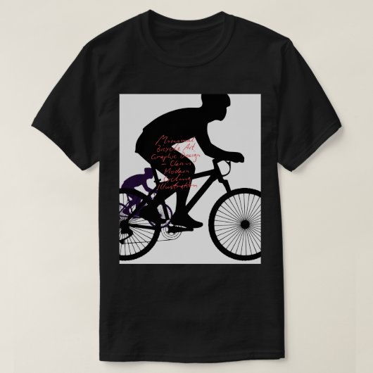 ミニマル自転車アート Tシャツ (デザイン正面)