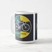 ミニマル自転車イラスト – コーヒーマグカップ (正面左)