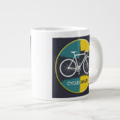 ミニマル自転車イラスト – ジャンボコーヒーマグカップ (正面右)