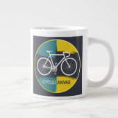 ミニマル自転車イラスト – ジャンボコーヒーマグカップ (右)