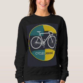ミニマル自転車イラスト -  スウェットシャツ