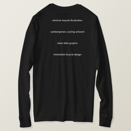 ミニマル自転車イラスト – Tシャツ (デザイン裏面)