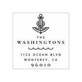 ミニマル航海のいかりロープファミリー差出人住所 ラバースタンプ (インプリント)