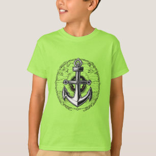 ミニマル航海のいかり – 安定性のシンボル Tシャツ