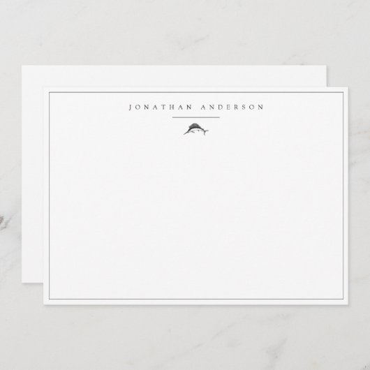 ミニマル航海のスのメジカスタムュフィッシュのメモカード ノートカード (正面/裏面)