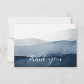ミニマル航海のリストの水色 サンキューカード (正面)