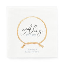 ミニマル航海の帆船ベイビーシャワーアホイボーイ