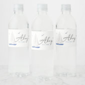 ミニマル航海の帆船ベイビーシャワーアホイボーイ ペットボトルラベル (ボトル)