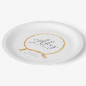 ミニマル航海の帆船ベイビーシャワーアホイボーイ ペーパープレート (アングル)