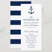 ミニマル航海の結婚式 プログラム (正面/裏面)