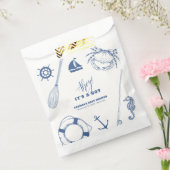 ミニマル航海の魚釣りボーイベビーシャワー フェイバーバッグ (封をした状態)