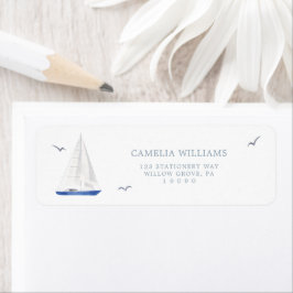 ミニマル航海のSailboat Ahoy Address ラベル