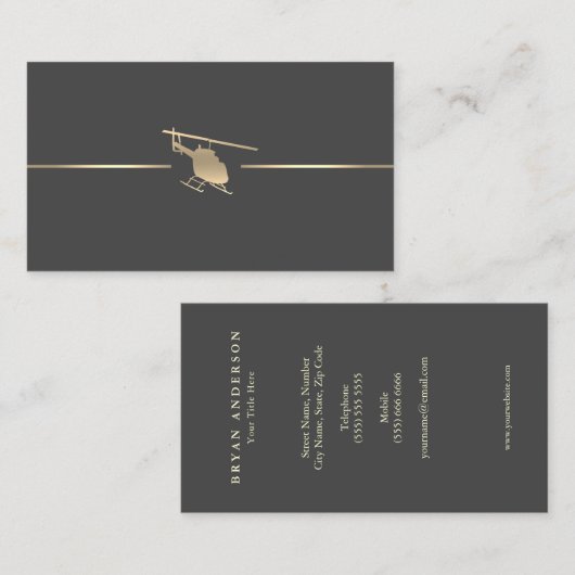 ミニマル航空名刺 名刺 (正面/裏面)
