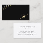ミニマル航空金ゴールドジェット名刺 名刺 (正面/裏面)