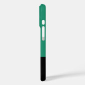 ミニマル色ブロック緑パーソナライズされた黒 Case-Mate iPhoneケース (裏面 / 左)