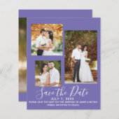 ミニマル色モダンの写真の日付の保存 (正面/裏面)