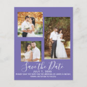 ミニマル色モダンの写真の日付の保存 (正面)