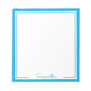 ミニマル色縁どパーソナライズされた名 ノートパッド