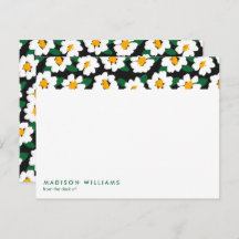 ミニマル花スタイリッシュトレンディーモダンノートカード