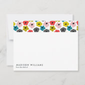 ミニマル花スタイリッシュトレンディーモダンノートカード ノートカード (正面)