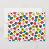 ミニマル花スタイリッシュトレンディーモダンノートカード ノートカード (裏面)