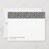 ミニマル花スタイリッシュトレンディーモダンノートカード ノートカード (正面)