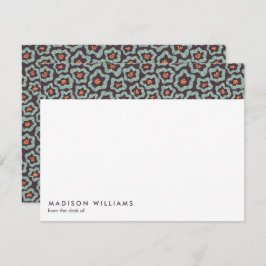 ミニマル花スタイリッシュトレンディーモダンノートカード ノートカード