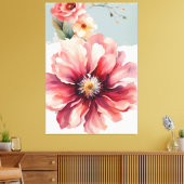 ミニマル花デザイン キャンバスプリント (インサイチュ (リビング))