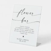 ミニマル花バー標識 台座サイン (正面)