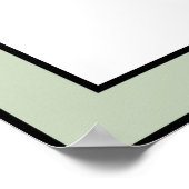 ミニマル花ブラックライン淡い色のアートグ縁どリー ポスター (角)