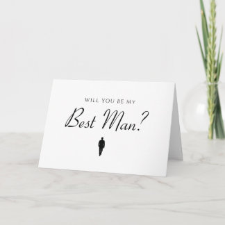 ミニマル花婿介添人?の結婚カード カード