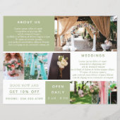 ミニマル花屋のビジネス写真 チラシ (裏面)