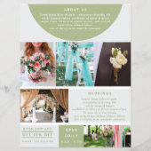 ミニマル花屋ビジネスフォトロゴ チラシ (裏面)