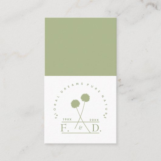 ミニマル花屋ビジネス 名刺 (正面)