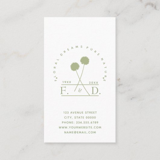 ミニマル花屋ビジネス 名刺 (正面)