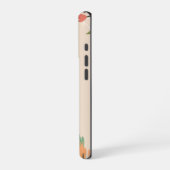 ミニマル花柄の背景 iPhoneケース (左側面)