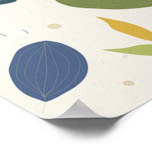 ミニマル花柄 ポスター (角)