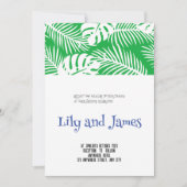 ミニマル花結婚式招待状 招待状 (正面)